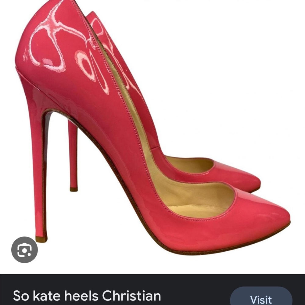 Used So Kate Christian Louboutin pink heels, size 39